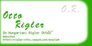 otto rigler business card